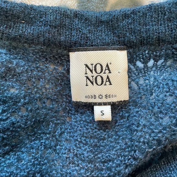 Noa Noa Wool Mohair along Teal Sleeveless Sweater Vest Small - Picture 4 of 8